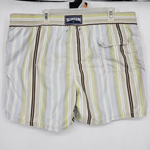 Vilebrequin Swim Trunks Mens XXL Striped Shorts No Liner‎ Multiple FLAWS - Picture 10 of 16